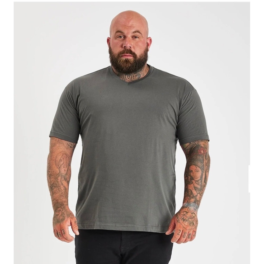 Built Different Mens V-Neck T-Shirt Carbon Gray 3XL‎ VN-CARBON-3XL New